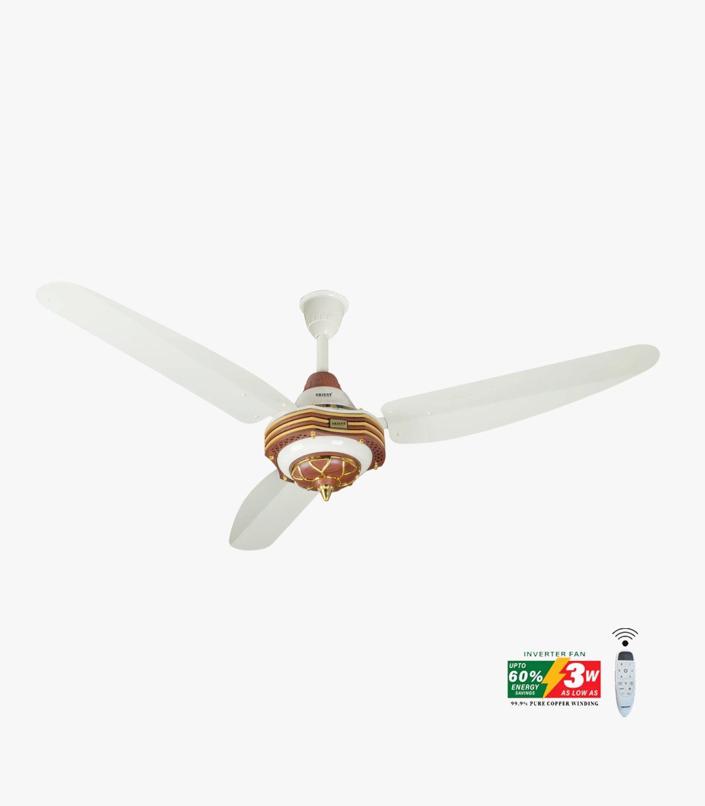 Orient Crown 30W Inverter Ceiling Fan β Powerful Cooling, Maximum Energy Savings